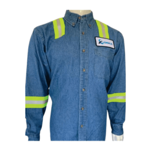 Harriton Men's Long-Sleeve Denim Shirt